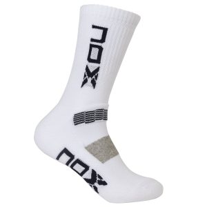 Calcetin Nox Blanco Logo Vertical Azul Talla 39-45